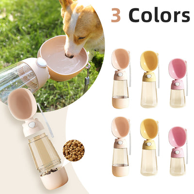 Portable Dog Water Bottle Food And Water Container For Pet Pets Feeder Bowl Outdoor Travel Drinking Bowls Water Dispenser